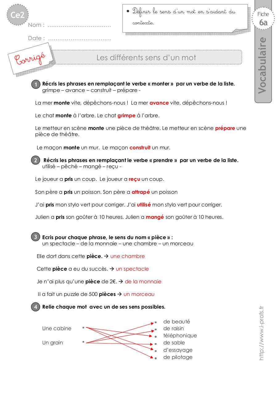 Aperçu du fichier PDF ce2-exercices-sens-mot.pdf