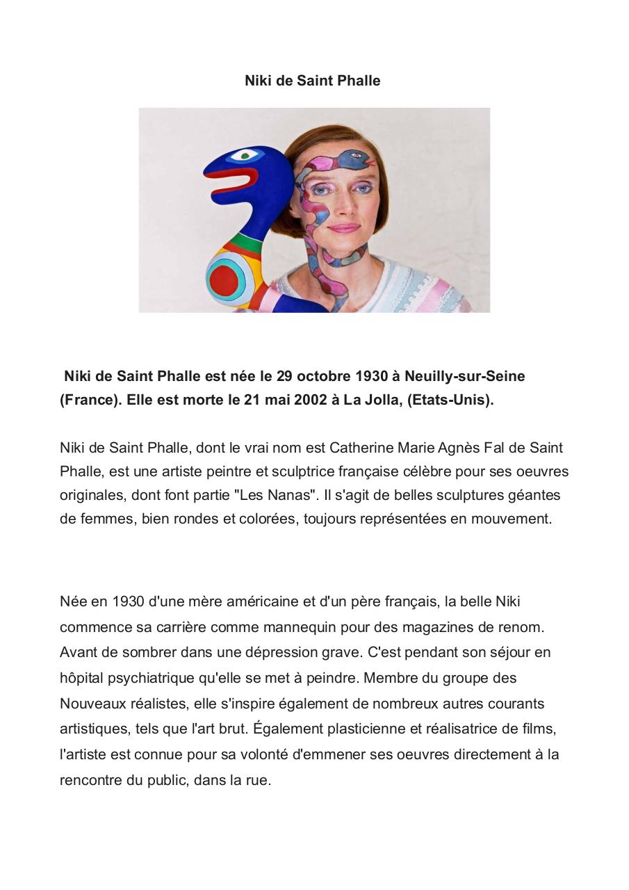 Fiche artiste_nikki de Saint Phalle.pdf - page 1/2
