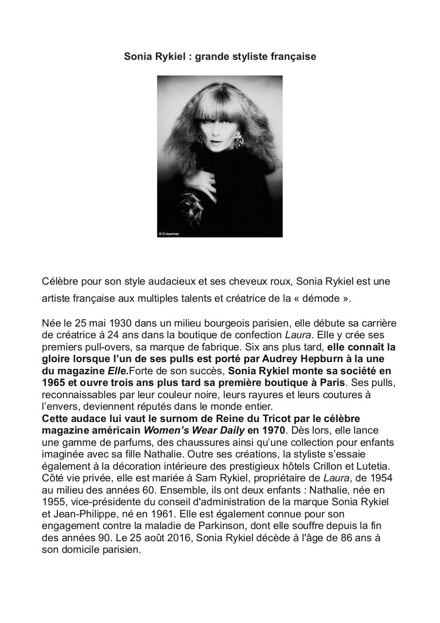 Fiche artiste_Sonia_Rykiel.pdf - page 1/2