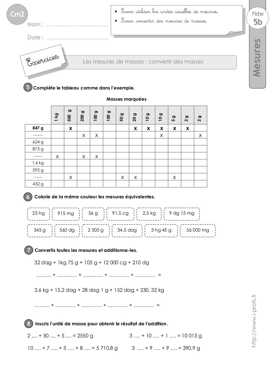 cm2-exercices-masses-convertir.pdf - page 2/4