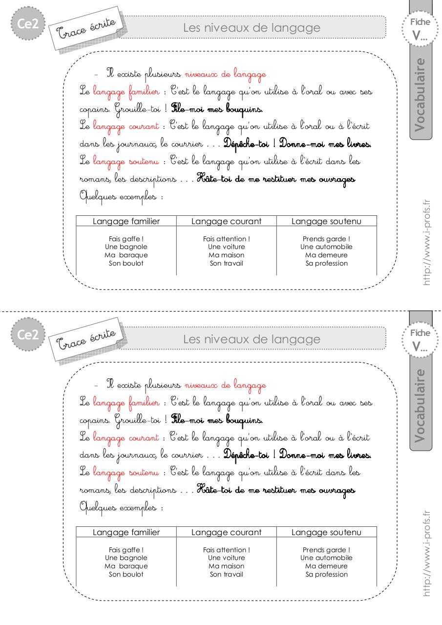 Aperçu du document ce2-trace-ecrite-niveaux-langage.pdf - page 1/1