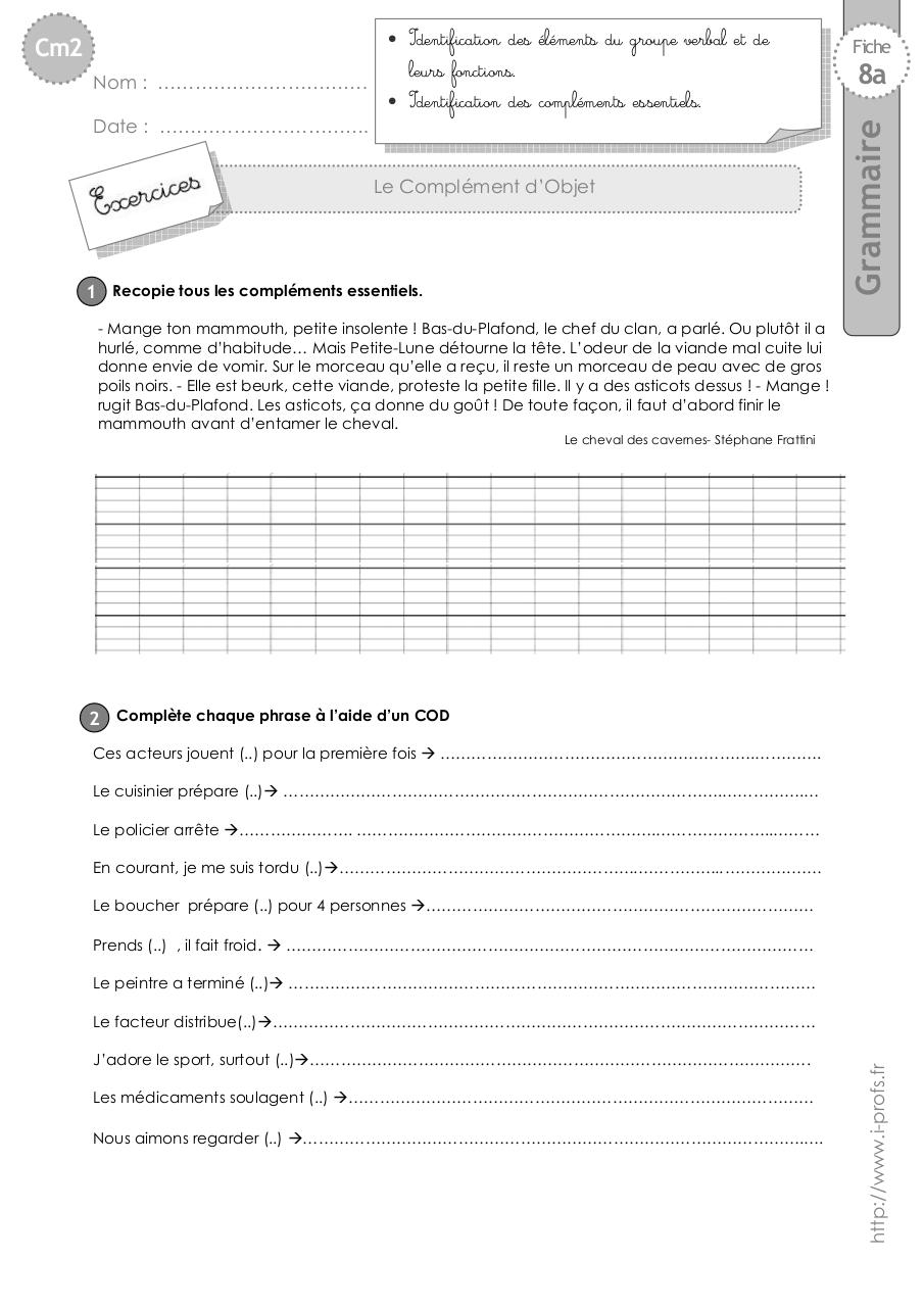 Aperçu du fichier PDF cm2-exercices-complement-objet.pdf