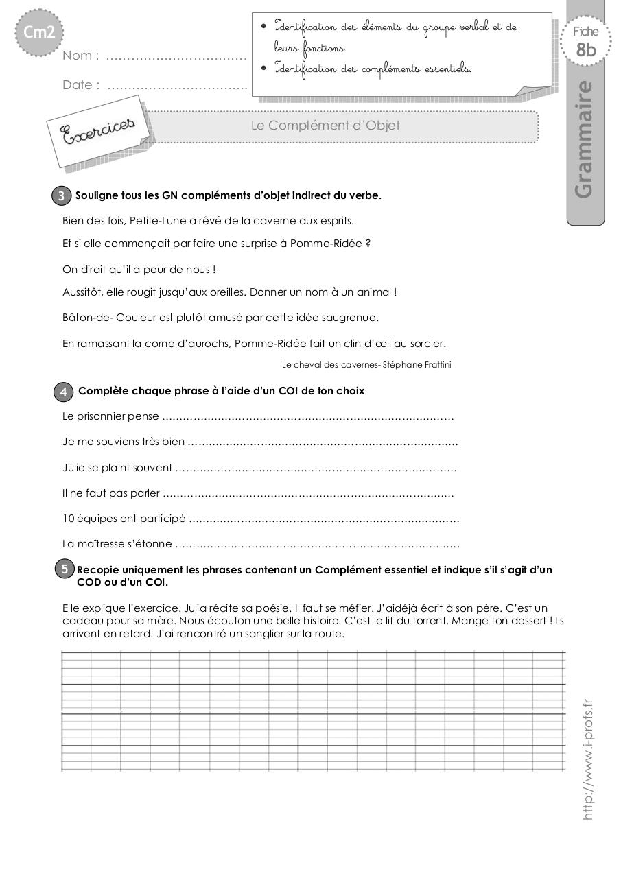 Aperçu du fichier PDF cm2-exercices-complement-objet.pdf