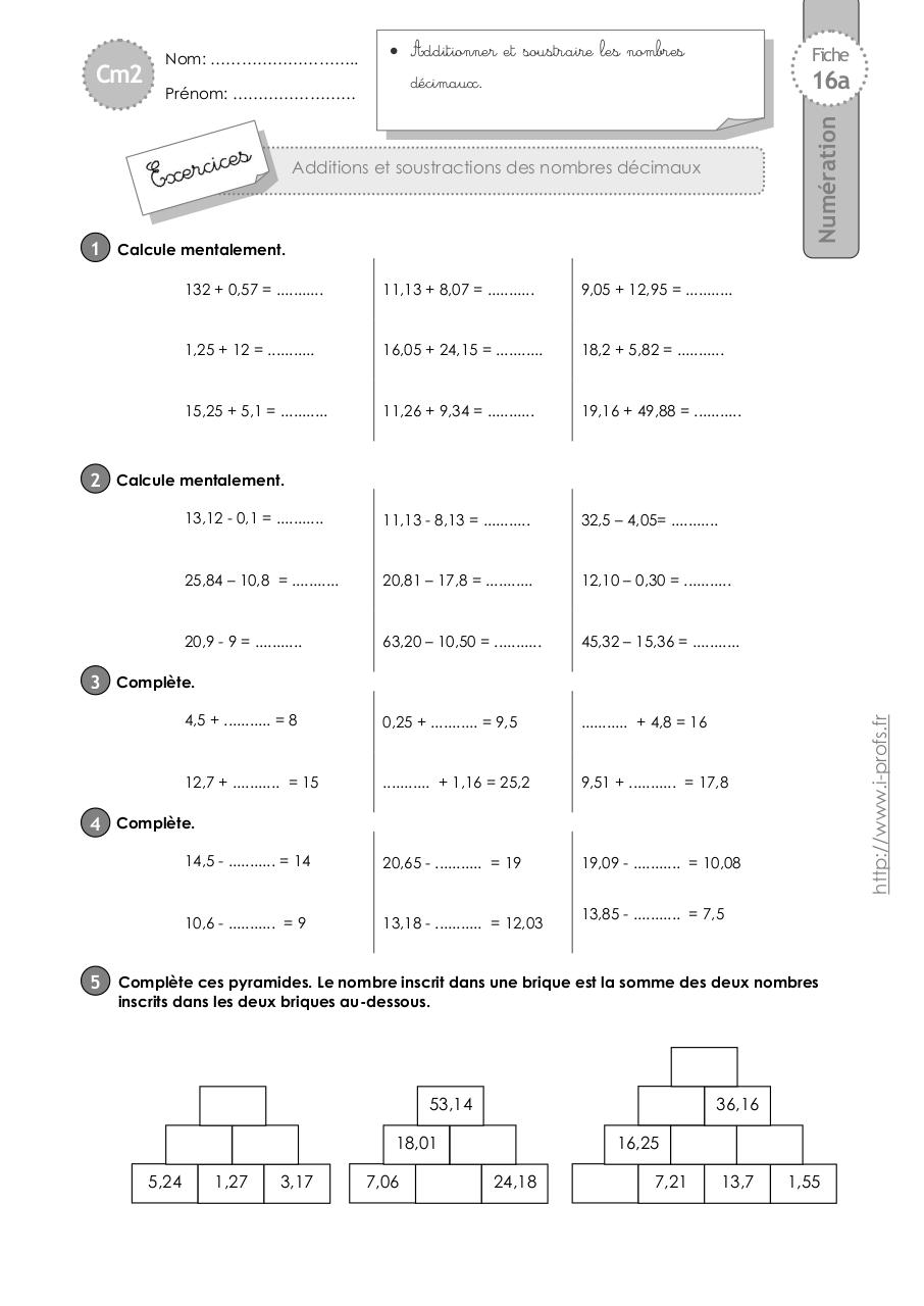 cm2-exercices-additions-soustractions-nombres-decimaux.pdf - page 1/6