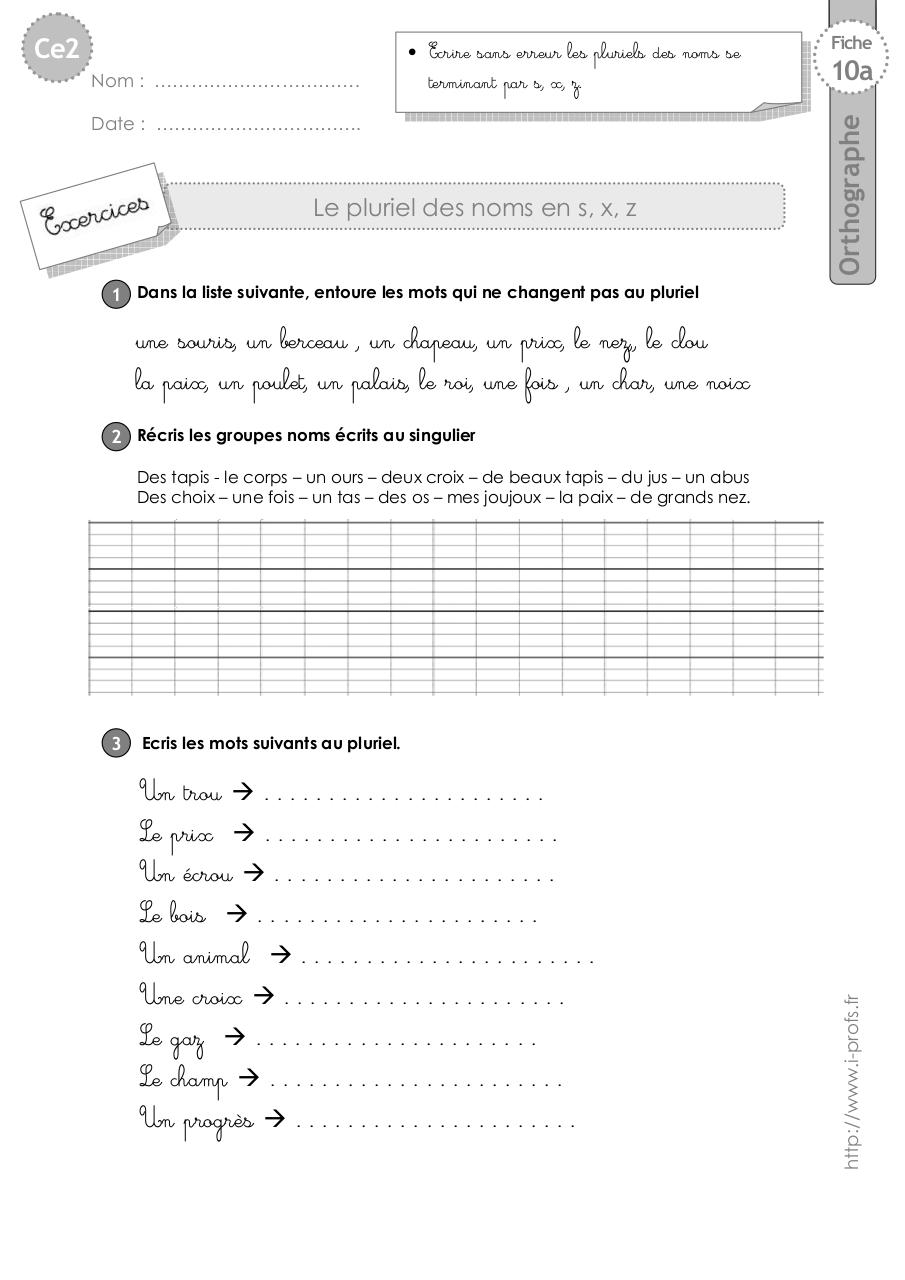 Aperçu du fichier PDF ce2-exercices-pluriel-sxz.pdf