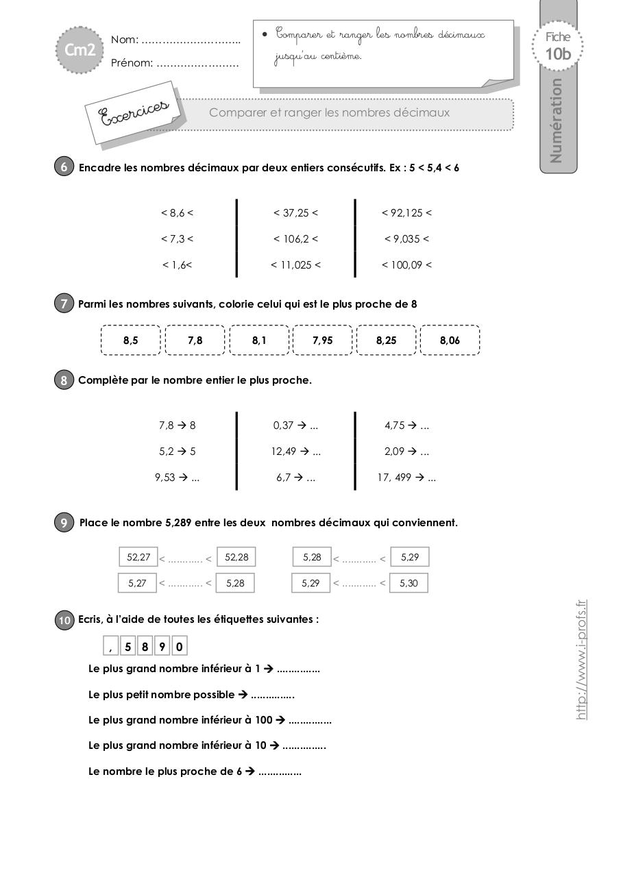 cm2-exercices-nombres-decimaux-comparer-ranger.pdf - page 2/4