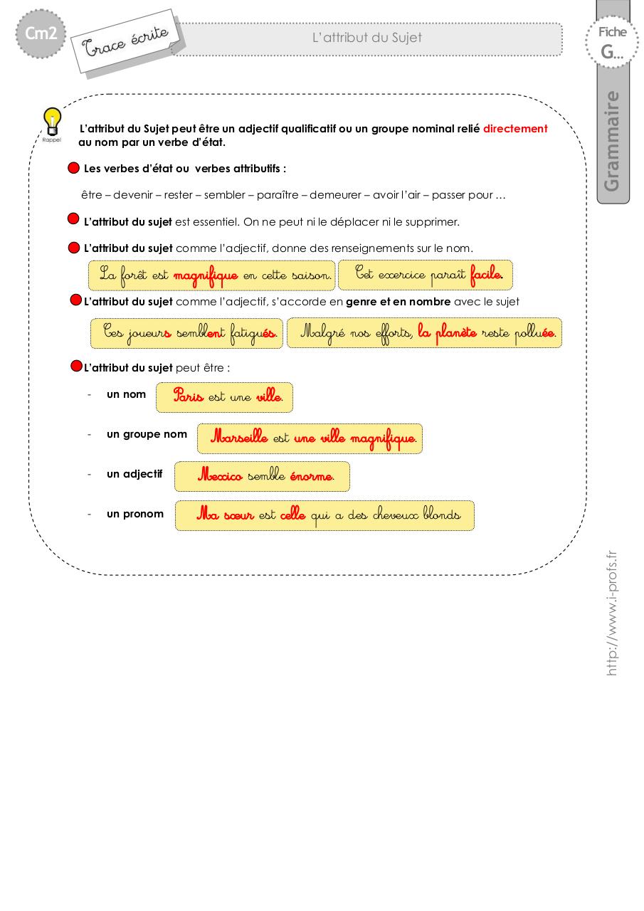 Aperçu du document cm2-trace-ecrite-attribut.pdf - page 1/1