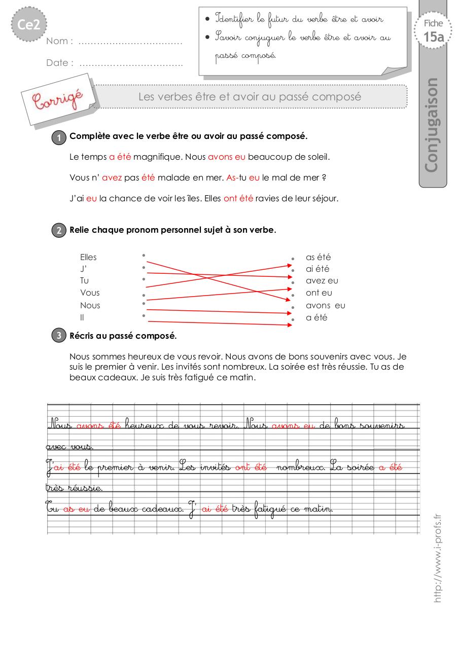 ce2-exercices-avoir-etre-passe-compose.pdf - page 3/4