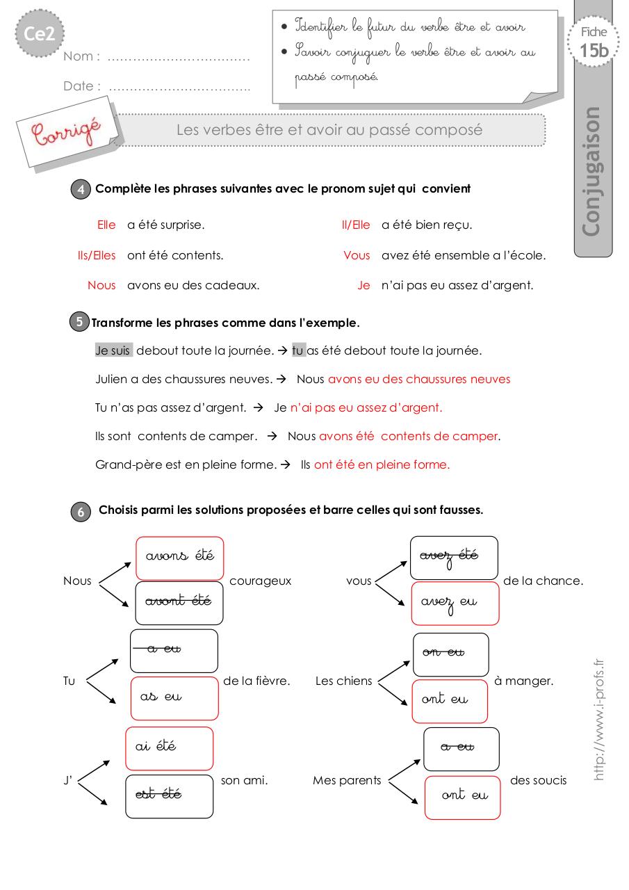 ce2-exercices-avoir-etre-passe-compose.pdf - page 4/4