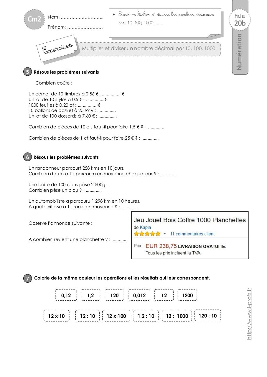 cm2-exercices-nombres-decimaux-multiplier-diviser-10-100-1000.pdf - page 2/4
