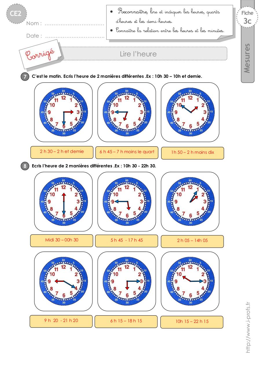 Aperçu du fichier PDF ce2-exercices-heure-1.pdf
