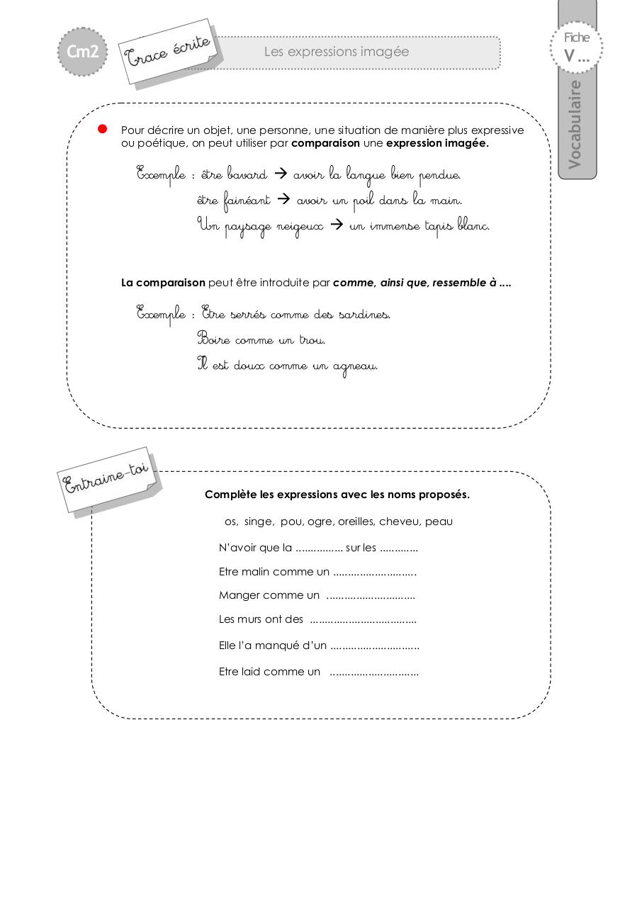 Aperçu du document cm2-trace-ecrite-expressions-imagees.pdf - page 1/1