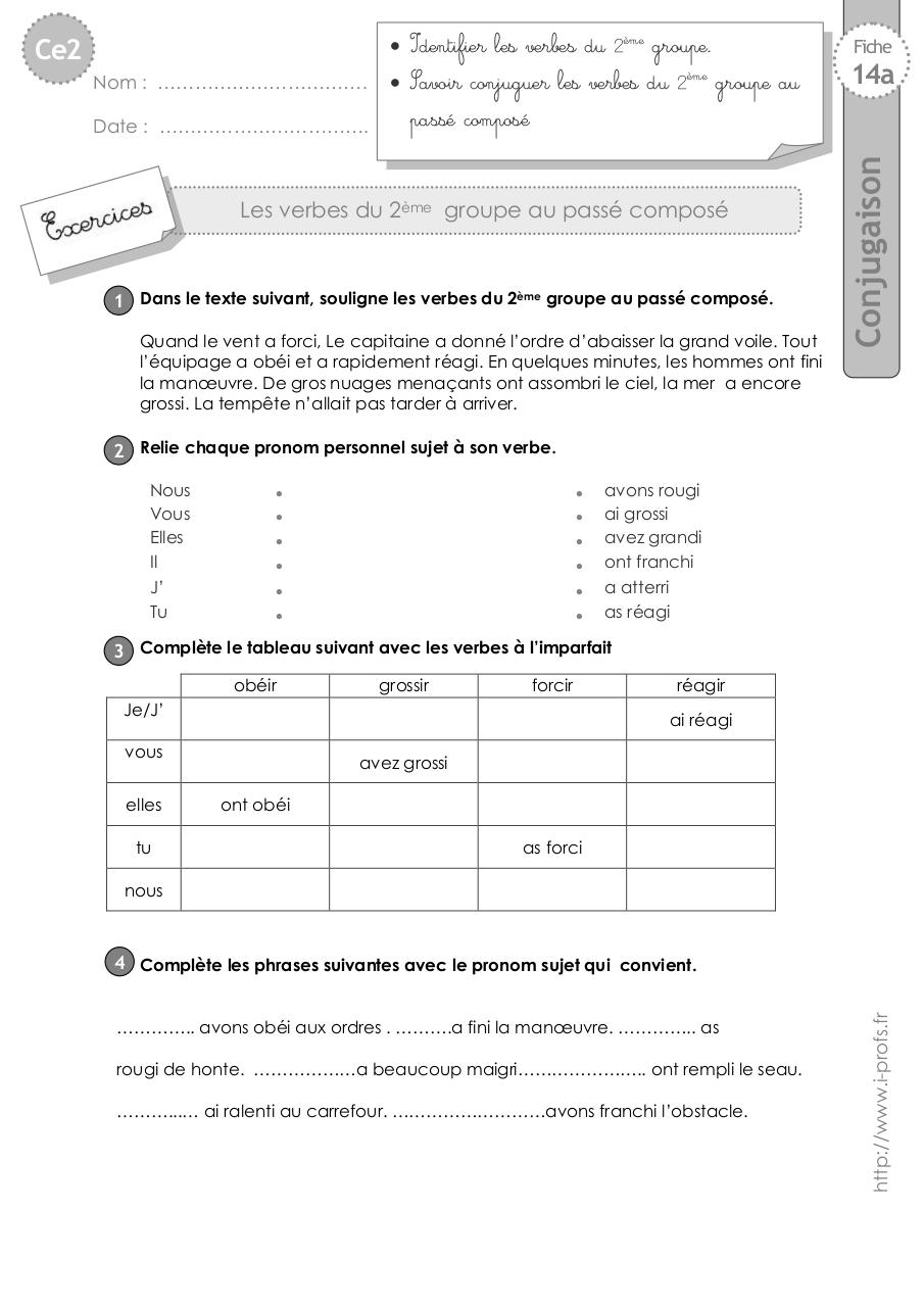 Aperçu du fichier PDF ce2-exercices-2eme-groupe-passe-compose.pdf