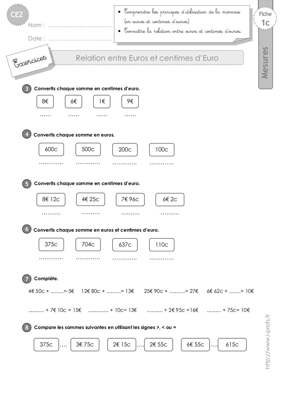 Aperçu du fichier PDF ce2-exercices-relation-euros-centimes.pdf