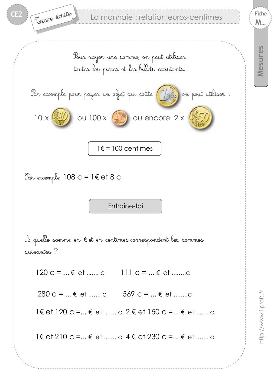Aperçu du document ce2-trace-ecrite-monnaie-relation-euros-centimes.pdf - page 1/1