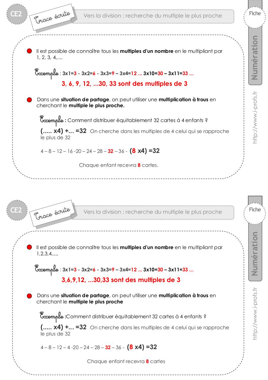 Aperçu du document ce2-trace-ecrite-multiple-le-+-proche.pdf - page 1/1