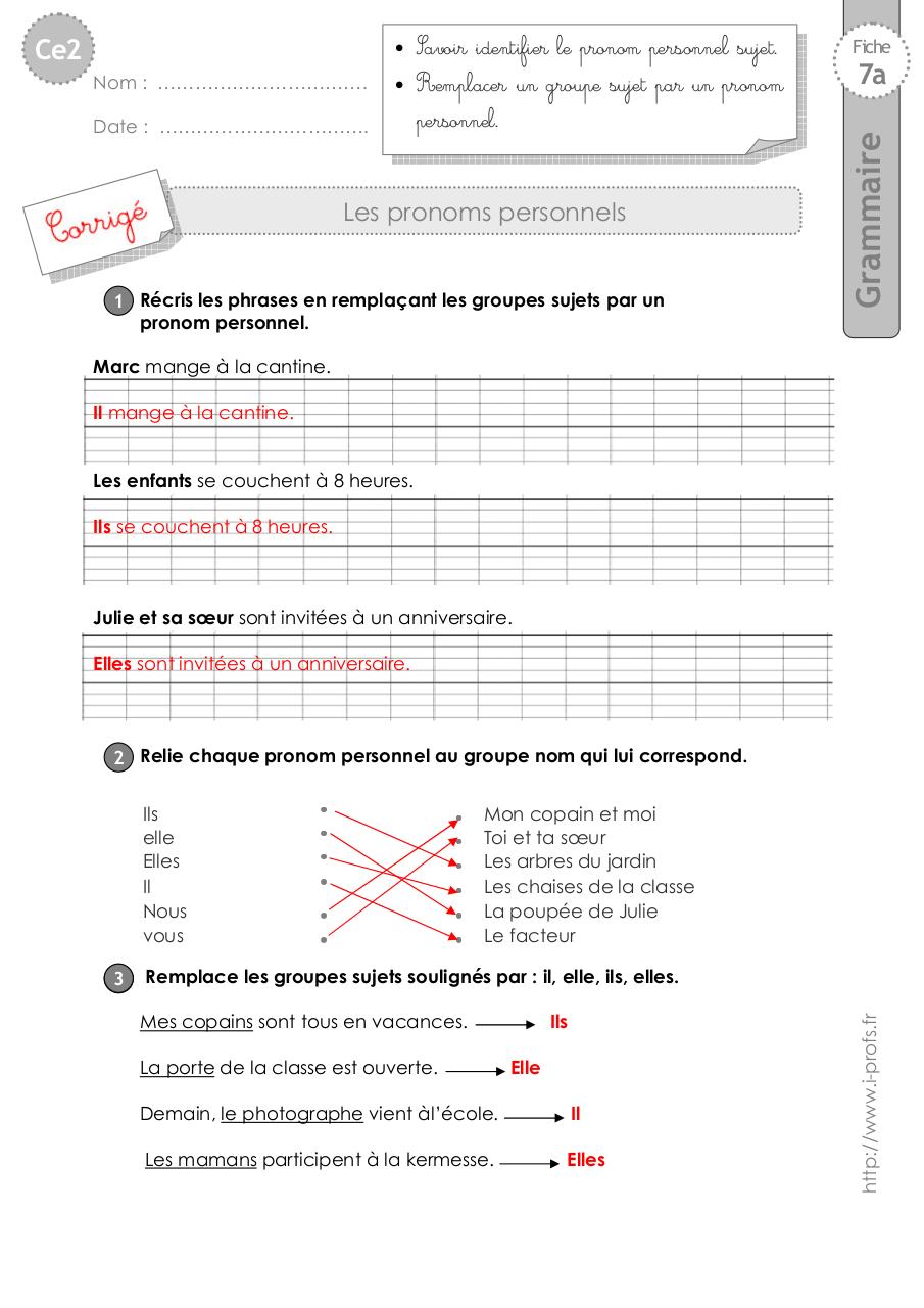 Aperçu du fichier PDF ce2-exercices-pronom.pdf