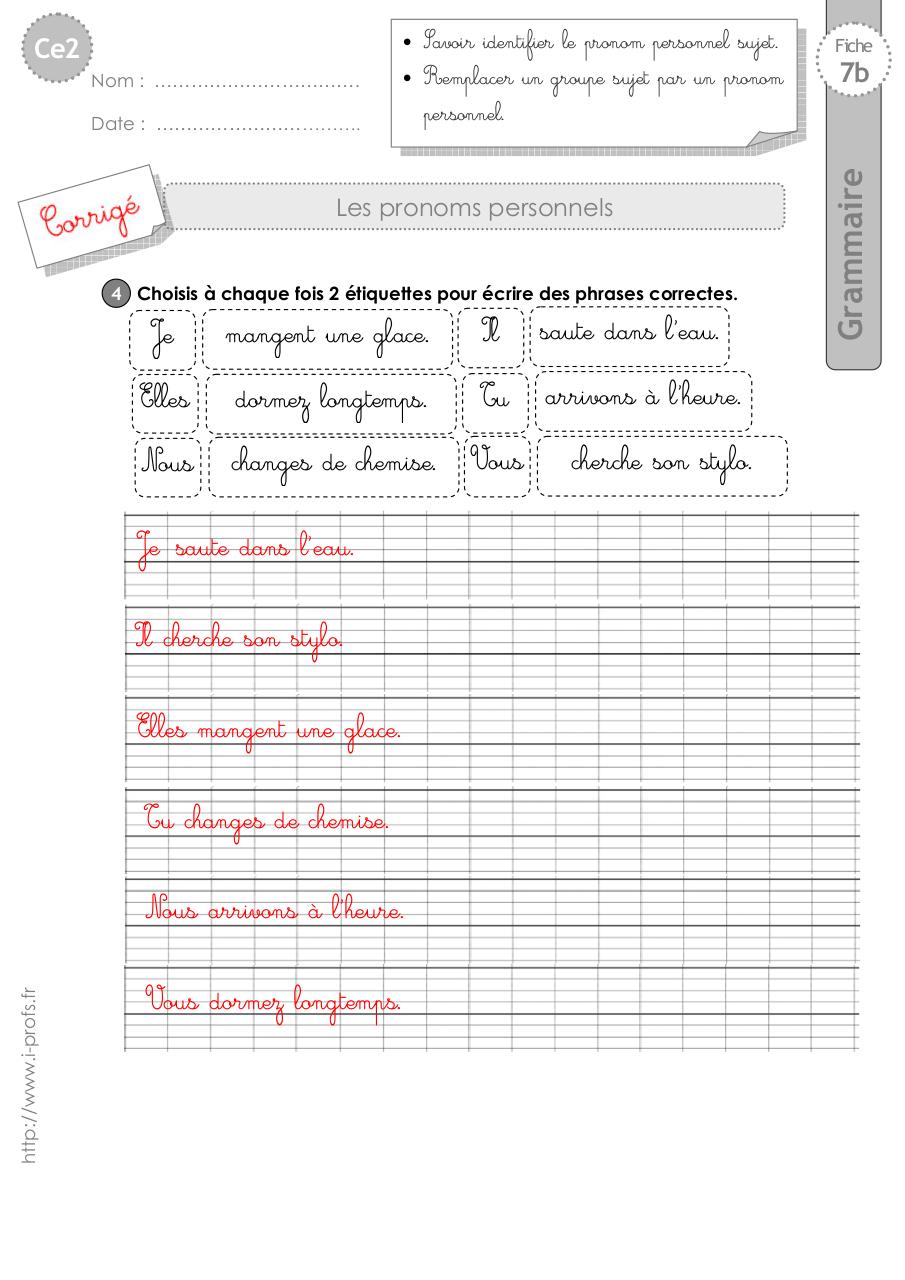 Aperçu du fichier PDF ce2-exercices-pronom.pdf